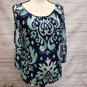 I.N.C. Embellished Cold Shoulder Top G